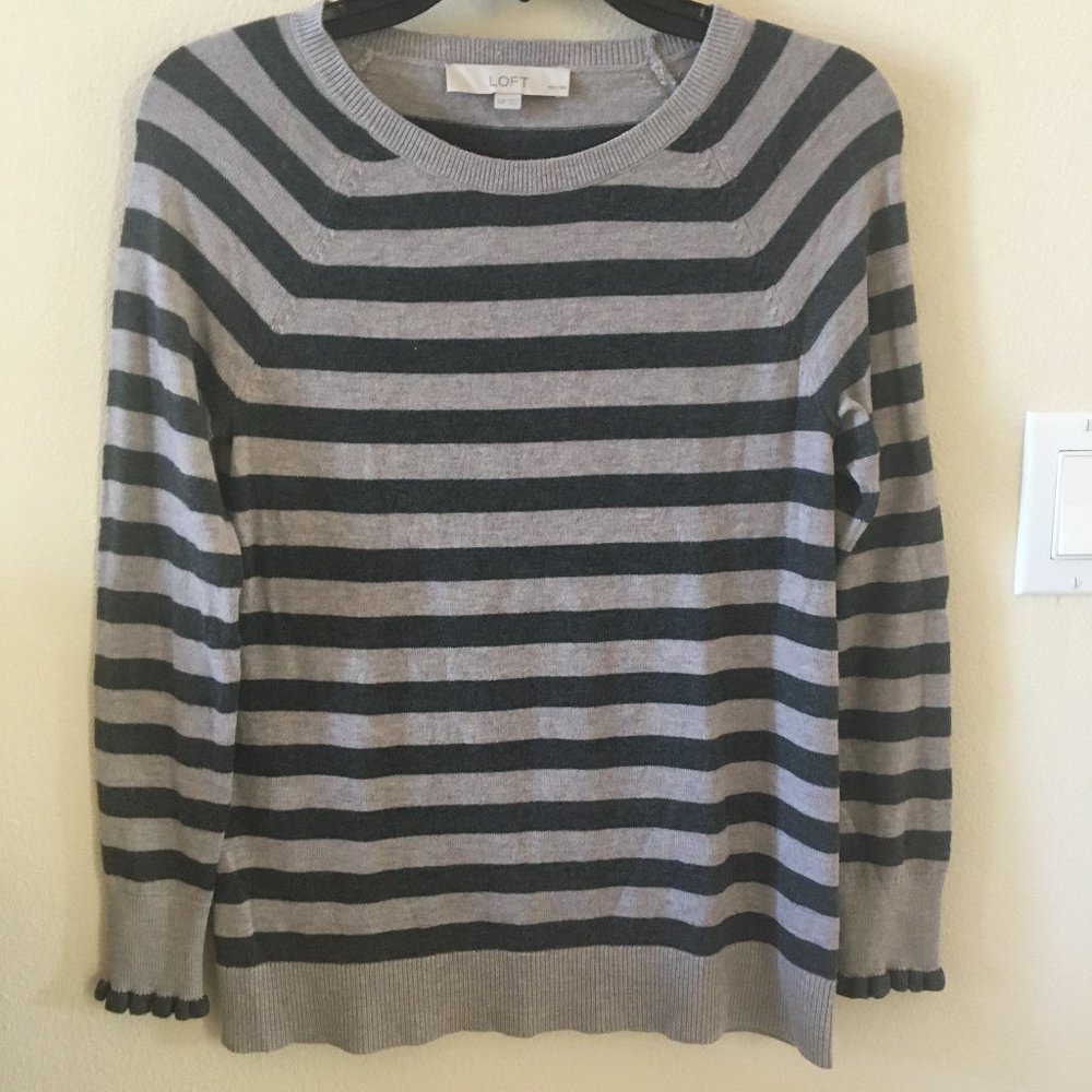 NWOT Ann Taylor Loft Striped Long Sleeve Sweater